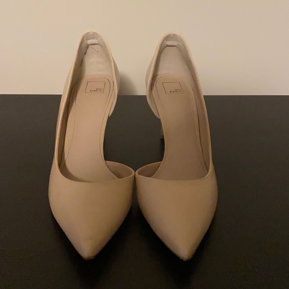Nude Leather Heel, 8.5